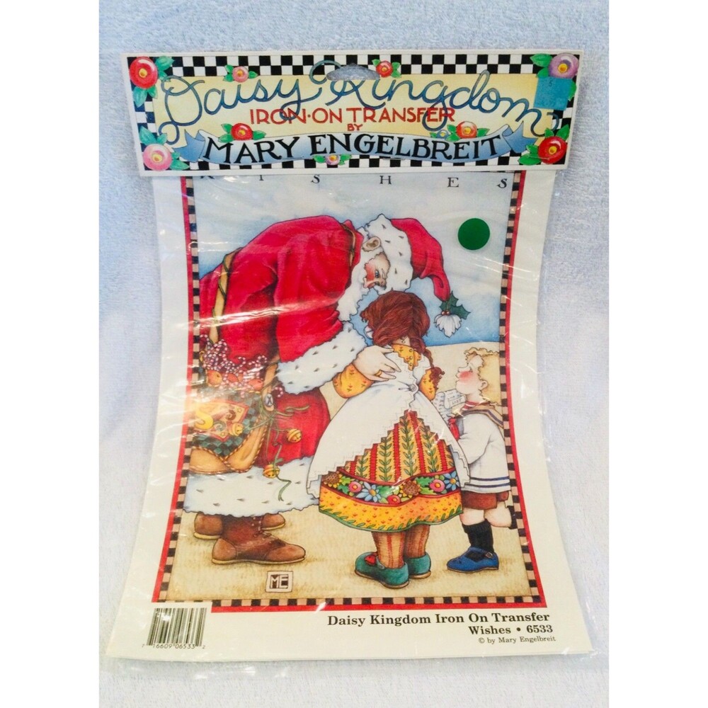 Mary Engelbreit Christmas Iron on Transfer Daisy Kingdom "Wishes"